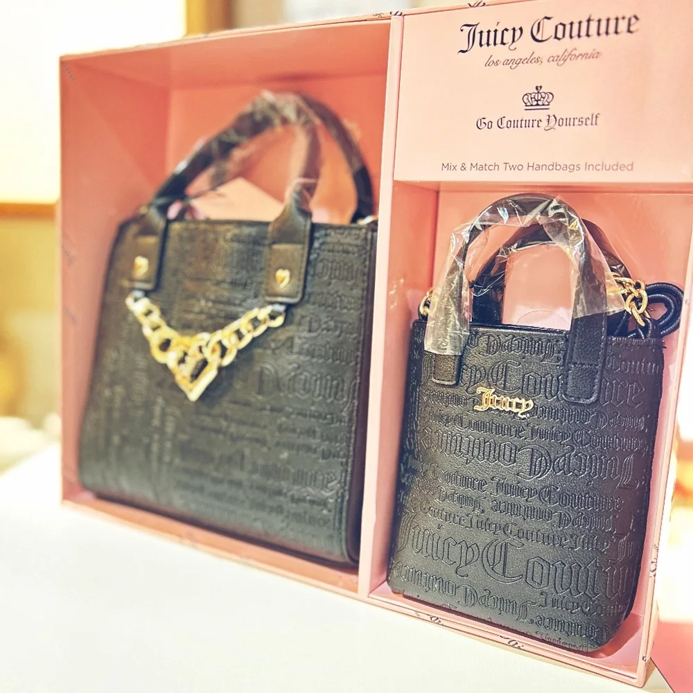 Juicy Couture Black Mom and Me bags Handbag Set - Picture 2 of 4